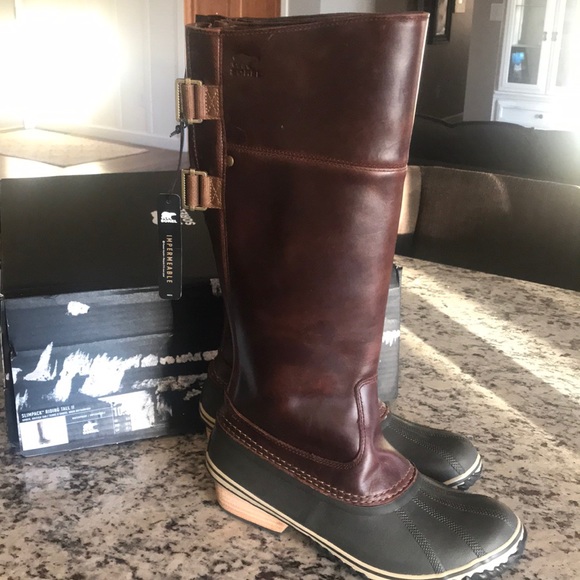 sorel slimpack riding boot british tan